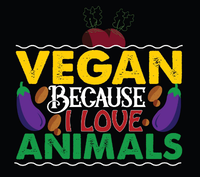 Beispielbild: Vegan, because I love animals.