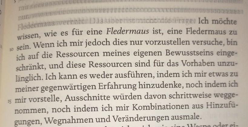 Auszug-Nagel: Wie ist es eine Fledermaus zu sein?