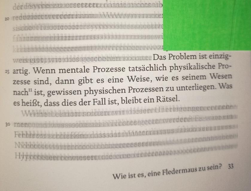 Auszug-Nagel: Wie ist es eine Fledermaus zu sein?